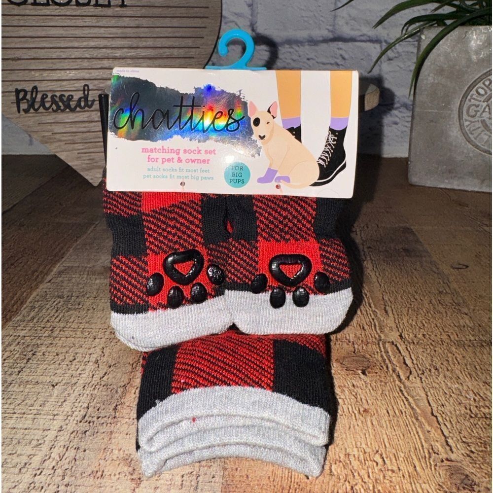 Nwt chatties matching sock set for pet & owner